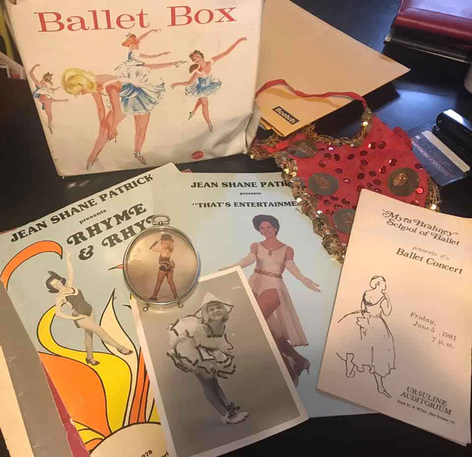 A collection of keepsakes from dancing school